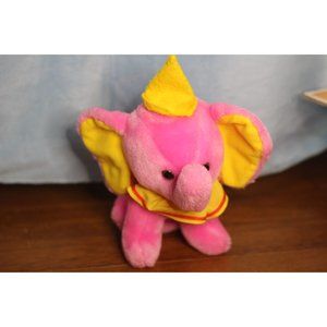 Vintage Bailey and Barnum pink elephant plush 11"